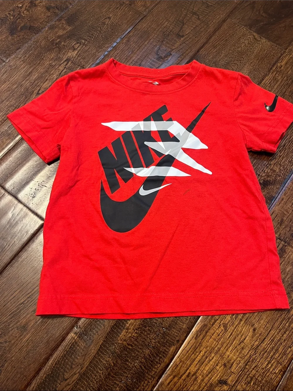 Nike Red Tee with Black and White Graphic Logo